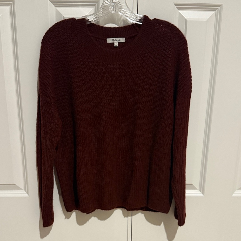 Madewell Women's Dark Burgundy Crewneck Sweater